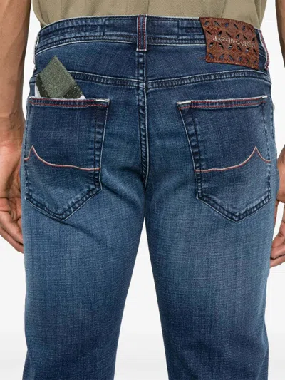 Jacob Cohen Belt Loop Jeans In Blue