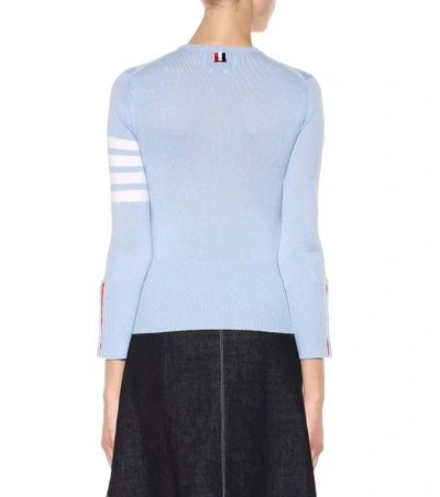 Shop Thom Browne Cashmere Sweater In Blue