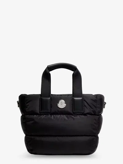Moncler Borsa A Mano Caradoc Mini In Tessuto Nero Donna In Black