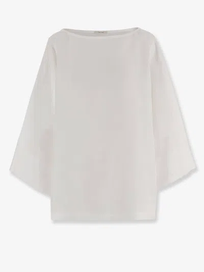 The Row White Regular Solid Top In White