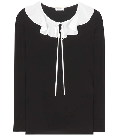 Shop Saint Laurent Silk Blouse In Eero