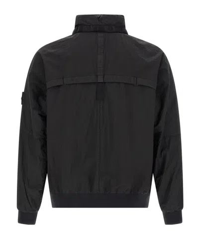 Stone Island Bomber Nylon Metal Watro Puffer Jackets Black In Black