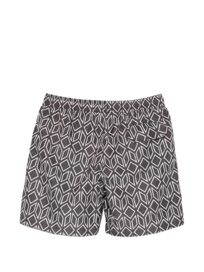 Eleventy Geometric Pattern Swim Trunks In Multi