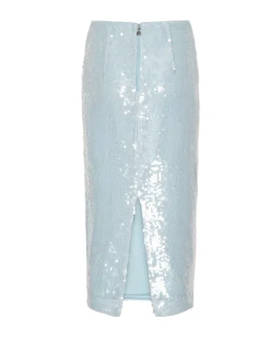 Rotate Birger Christensen Rotate High-waisted Sequin Mini Skirt For Elevated Occasions In Blue