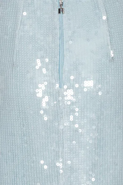Rotate Birger Christensen Rotate High-waisted Sequin Mini Skirt For Elevated Occasions In Blue