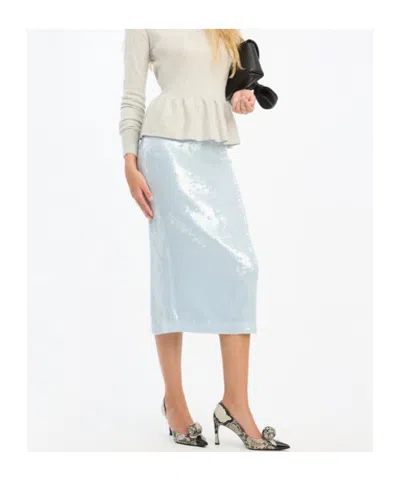 Rotate Birger Christensen Rotate High-waisted Sequin Mini Skirt For Elevated Occasions In Blue