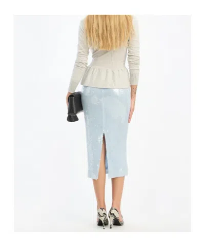 Rotate Birger Christensen Rotate High-waisted Sequin Mini Skirt For Elevated Occasions In Blue