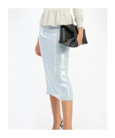 Rotate Birger Christensen Rotate High-waisted Sequin Mini Skirt For Elevated Occasions In Blue