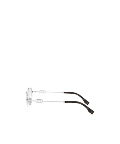 Fendi Geometric Optical Frames In Metallic