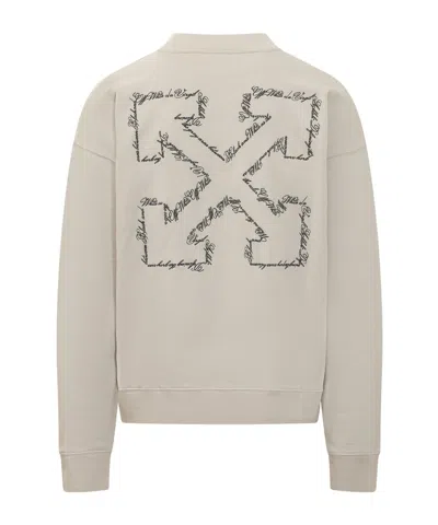 Off-white Long-sleeved Sweatshirt In Neutral