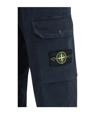 Stone Island Regular Cargo Pants In Blue