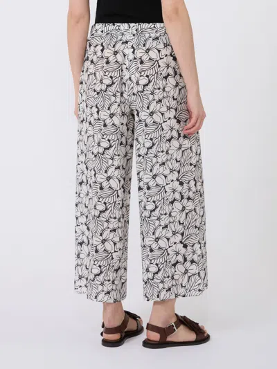 Weekend Max Mara Patterned Casual Pants In Black