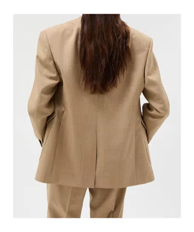 Versace Wool Blazer In Nude