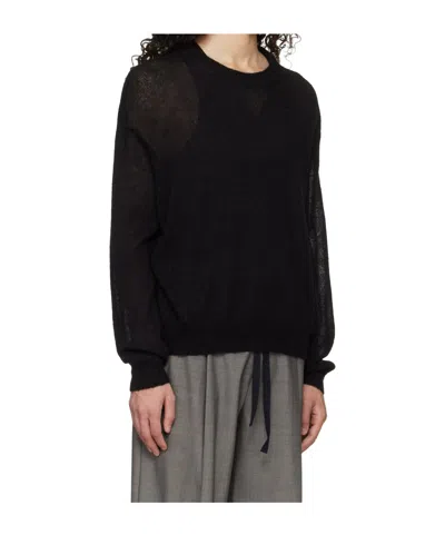 Studio Nicholson Crew Neck Sweater In Black