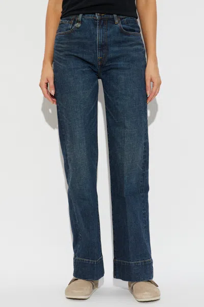 R13 Logo-patch Jeans In Blue