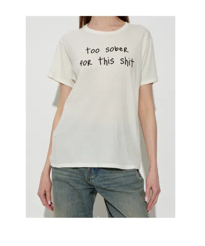 R13 Text-print T-shirt In White