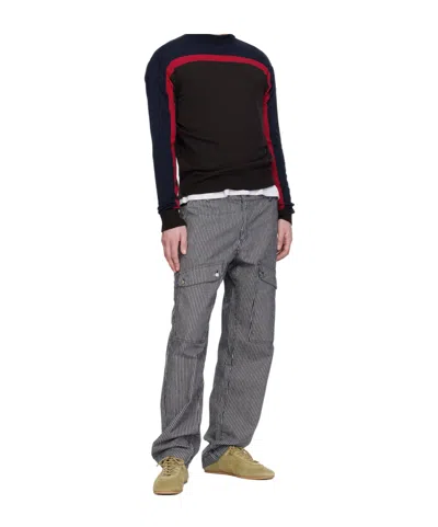 Gimaguas Brixton Stripe-pattern Cargo Pants In Blue