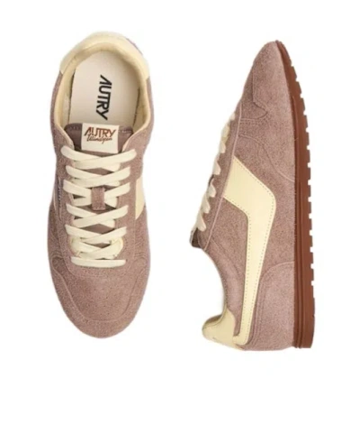 Autry Windspin Low Suede Panel Sneakers In Brown