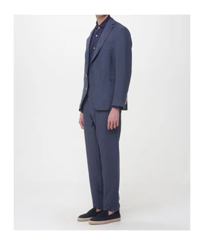 Eleventy Button Single-breasted Blazer In Blue