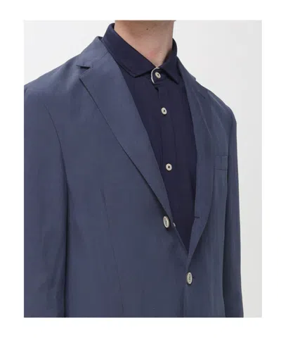 Eleventy Button Single-breasted Blazer In Blue