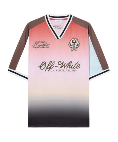 Off-white Soccer Raglan T-shirt Gradient Graphic In Multi