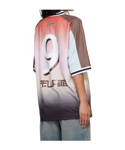 Off-white Soccer Raglan T-shirt Gradient Graphic In Multi