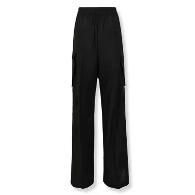 Rick Owens Cargobelas Drawstring Elasticated Trousers In Black