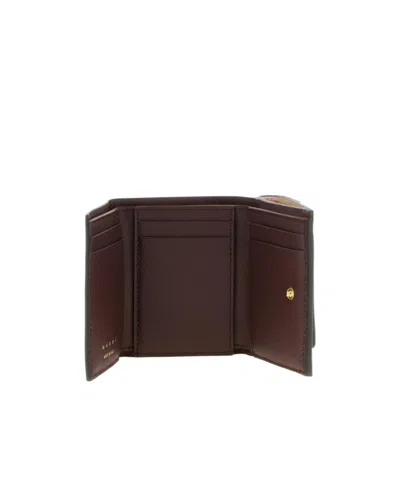 Marni Logo Printed Panelled Compact Wallet In Multi