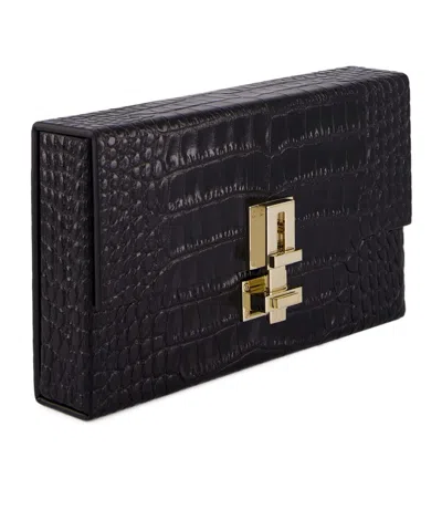 Tom Ford Embossed Box Pouch In Black