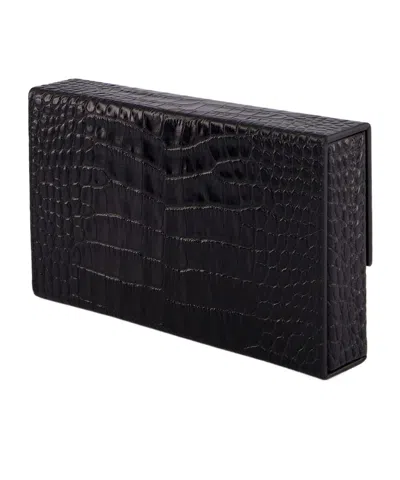 Tom Ford Embossed Box Pouch In Black