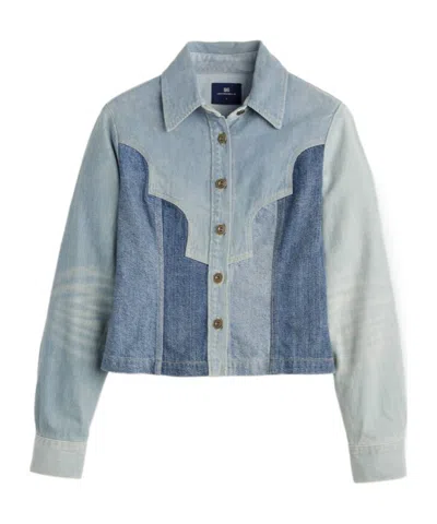 Levi's Patchwork Button-up Jacket In Blue