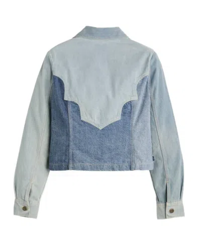 Levi's Patchwork Button-up Jacket In Blue