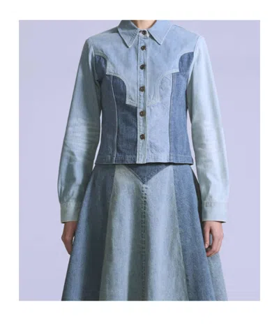 Levi's Patchwork Button-up Jacket In Blue