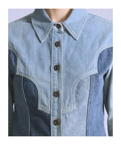 Levi's Patchwork Button-up Jacket In Blue