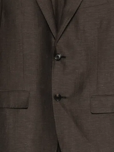 Corneliani Button Suit In Brown