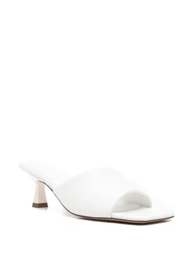 Sandro Paris Metallic Leather Heeled Mules 55