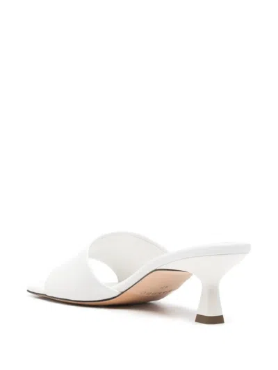 Sandro Paris Metallic Leather Heeled Mules 55
