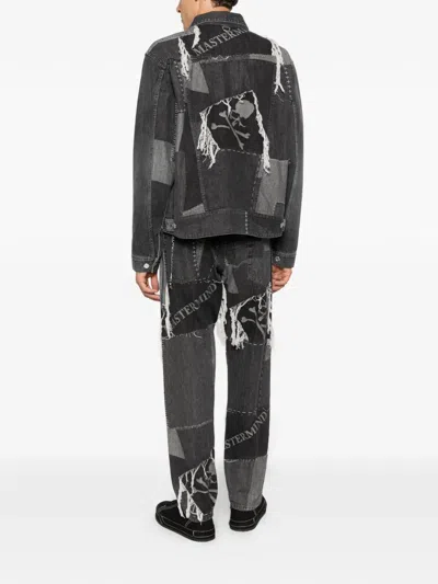 Mastermind Japan Patchwork Cotton Jeans In Gray