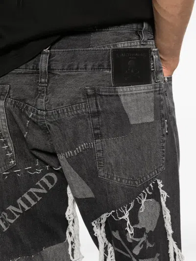 Mastermind Japan Patchwork Cotton Jeans In Gray