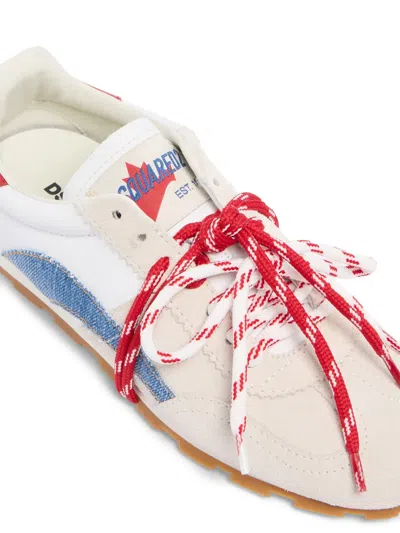 Dsquared2 Maple Leaf Lace Up Sneakers In Multi