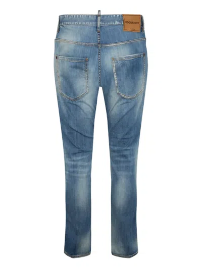 Dsquared2 Logo-patch Jeans In Blue