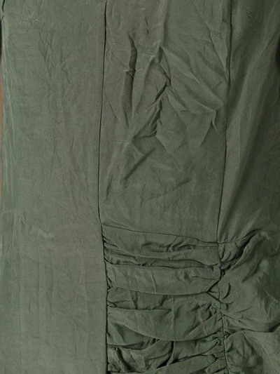 Shop Marni Asymmetric Ruched Dress In Green