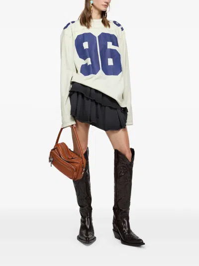 Acne Studios Ruffled Drawstring Mini Skirt In Black