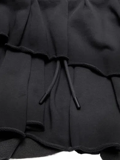 Acne Studios Ruffled Drawstring Mini Skirt In Black