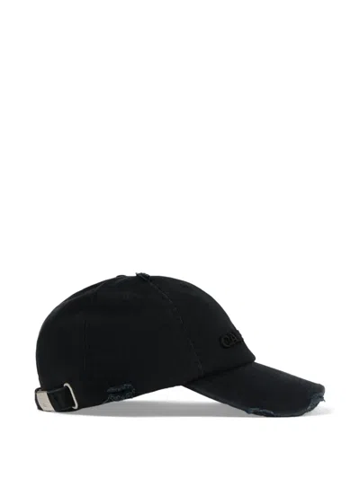 Camperlab Distressed Logo Cap In Black