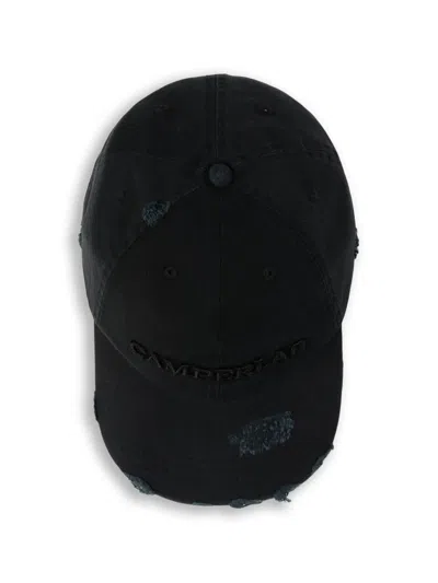 Camperlab Distressed Logo Cap In Black