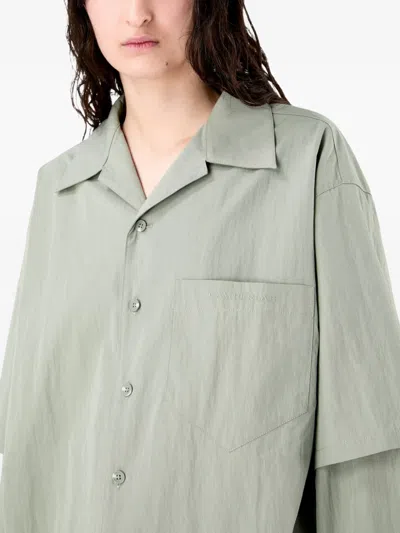 Camperlab Buttoned Layered Shirt In Green