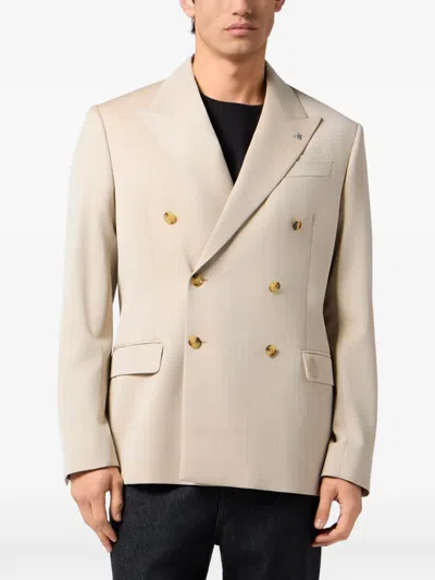 Billionaire Dandy Double-breasted Blazer In Neutral
