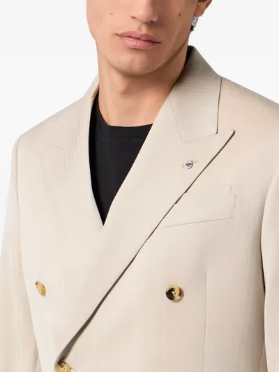 Billionaire Dandy Double-breasted Blazer In Neutral