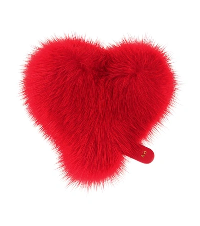 Anya Hindmarch Heart Mink Sticker For Handbag, Red